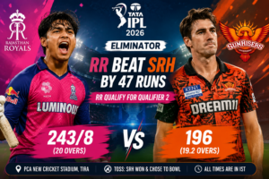 RR vs SRH IPL 2026 Eliminator: Rajasthan Royals Knock Out Sunrisers Hyderabad to Keep Final Hopes Alive